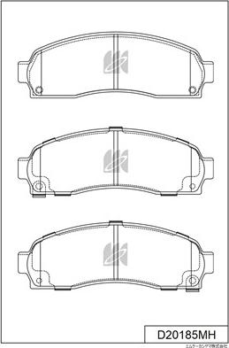 MK Kashiyama D20185MH - Комплект спирачно феродо, дискови спирачки vvparts.bg