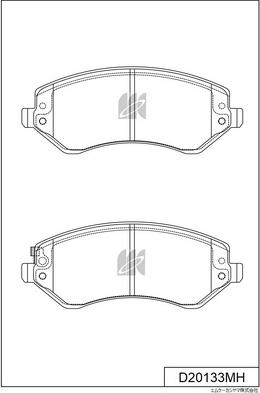 MK Kashiyama D20133MH - Комплект спирачно феродо, дискови спирачки vvparts.bg