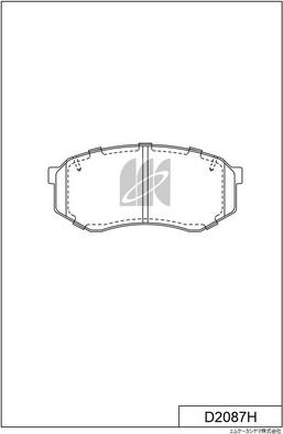 MK Kashiyama D2087H - Комплект спирачно феродо, дискови спирачки vvparts.bg