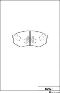 MK Kashiyama D2087 - Комплект спирачно феродо, дискови спирачки vvparts.bg