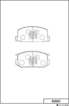 MK Kashiyama D2021 - Комплект спирачно феродо, дискови спирачки vvparts.bg