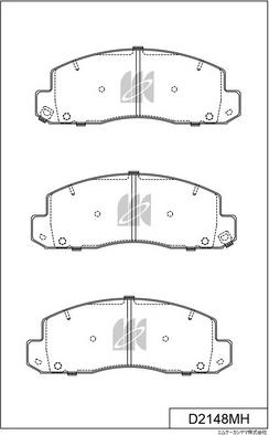 MK Kashiyama D2148MH - Комплект спирачно феродо, дискови спирачки vvparts.bg