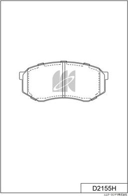 MK Kashiyama D2155H - Комплект спирачно феродо, дискови спирачки vvparts.bg