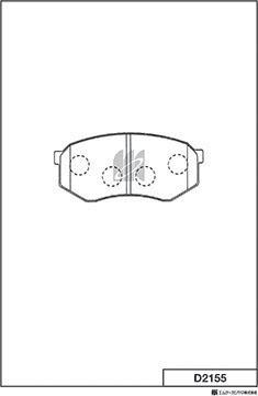 MK Kashiyama D2155 - Комплект спирачно феродо, дискови спирачки vvparts.bg