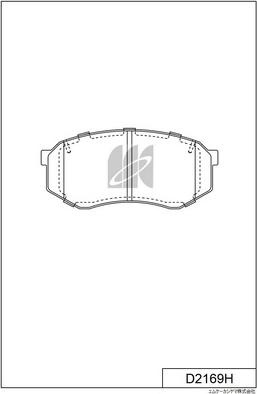 MK Kashiyama D2169H - Комплект спирачно феродо, дискови спирачки vvparts.bg