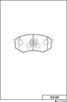 MK Kashiyama D2169 - Комплект спирачно феродо, дискови спирачки vvparts.bg