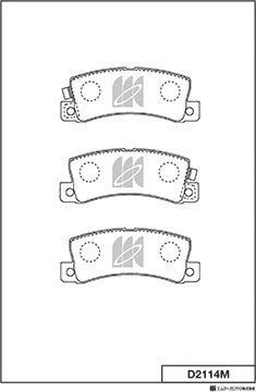 MK Kashiyama D2114M - Комплект спирачно феродо, дискови спирачки vvparts.bg