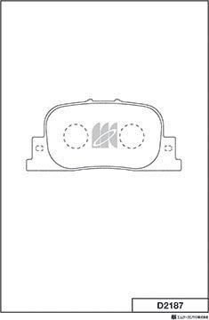 MK Kashiyama D2187 - Комплект спирачно феродо, дискови спирачки vvparts.bg