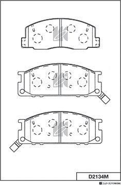 MK Kashiyama D2134M - Комплект спирачно феродо, дискови спирачки vvparts.bg