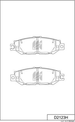 MK Kashiyama D2123H - Комплект спирачно феродо, дискови спирачки vvparts.bg