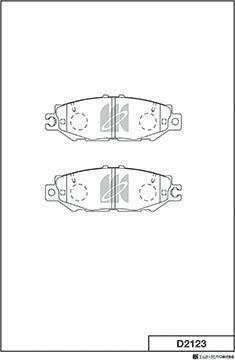 MK Kashiyama D2123 - Комплект спирачно феродо, дискови спирачки vvparts.bg