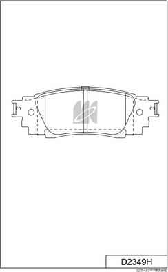 MK Kashiyama D2349H - Комплект спирачно феродо, дискови спирачки vvparts.bg