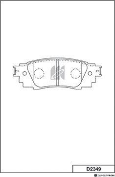 MK Kashiyama D2349 - Комплект спирачно феродо, дискови спирачки vvparts.bg