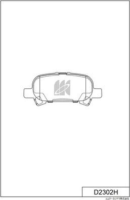 MK Kashiyama D2302H - Комплект спирачно феродо, дискови спирачки vvparts.bg