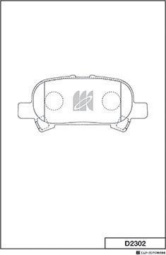 MK Kashiyama D2302 - Комплект спирачно феродо, дискови спирачки vvparts.bg