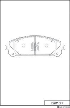 MK Kashiyama D2316H - Комплект спирачно феродо, дискови спирачки vvparts.bg