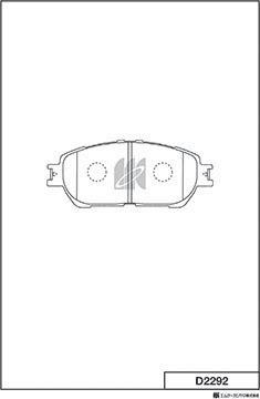 MK Kashiyama D2292 - Комплект спирачно феродо, дискови спирачки vvparts.bg