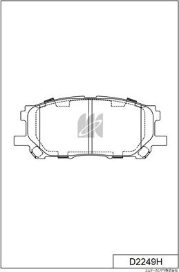 MK Kashiyama D2249H - Комплект спирачно феродо, дискови спирачки vvparts.bg