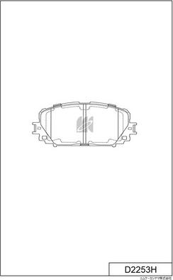 MK Kashiyama D2253H - Комплект спирачно феродо, дискови спирачки vvparts.bg