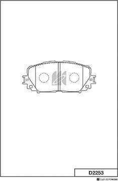 MK Kashiyama D2253 - Комплект спирачно феродо, дискови спирачки vvparts.bg