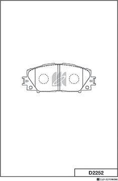 MK Kashiyama D2252 - Комплект спирачно феродо, дискови спирачки vvparts.bg
