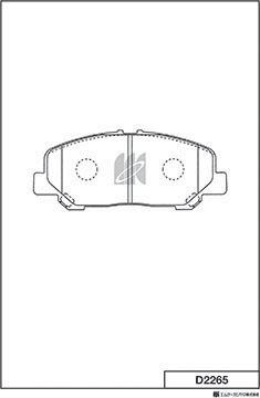 MK Kashiyama D2265 - Комплект спирачно феродо, дискови спирачки vvparts.bg