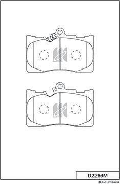 MK Kashiyama D2266M - Комплект спирачно феродо, дискови спирачки vvparts.bg