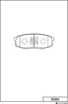 MK Kashiyama D2281 - Комплект спирачно феродо, дискови спирачки vvparts.bg