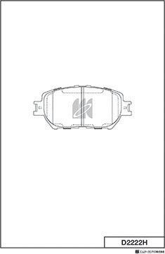 MK Kashiyama D2222H - Комплект спирачно феродо, дискови спирачки vvparts.bg