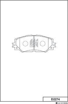 MK Kashiyama D2274 - Комплект спирачно феродо, дискови спирачки vvparts.bg