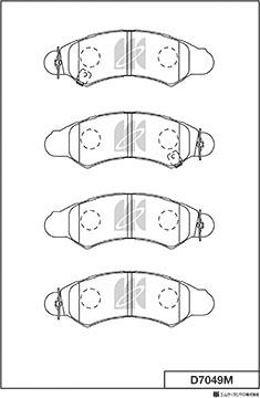 MK Kashiyama D7049M - Комплект спирачно феродо, дискови спирачки vvparts.bg