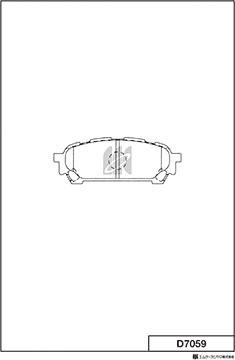 MK Kashiyama D7059 - Комплект спирачно феродо, дискови спирачки vvparts.bg