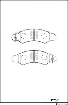 MK Kashiyama D7051 - Комплект спирачно феродо, дискови спирачки vvparts.bg