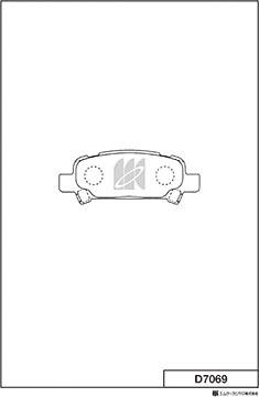 MK Kashiyama D7069 - Комплект спирачно феродо, дискови спирачки vvparts.bg