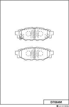 MK Kashiyama D7064M - Комплект спирачно феродо, дискови спирачки vvparts.bg