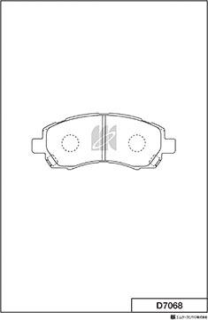 MK Kashiyama D7068 - Комплект спирачно феродо, дискови спирачки vvparts.bg