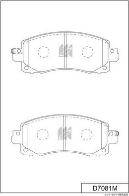 MK Kashiyama D7081M - Комплект спирачно феродо, дискови спирачки vvparts.bg