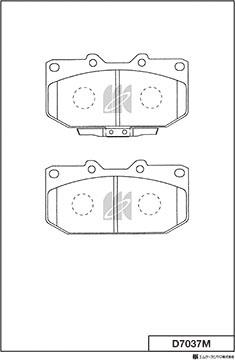 MK Kashiyama D7037M - Комплект спирачно феродо, дискови спирачки vvparts.bg