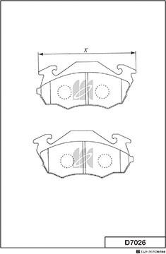 MK Kashiyama D7026 - Комплект спирачно феродо, дискови спирачки vvparts.bg