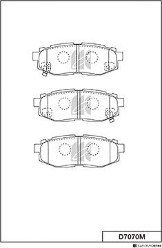 MK Kashiyama D7070M - Комплект спирачно феродо, дискови спирачки vvparts.bg