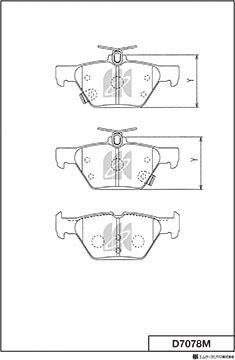 MK Kashiyama D7078M - Комплект спирачно феродо, дискови спирачки vvparts.bg