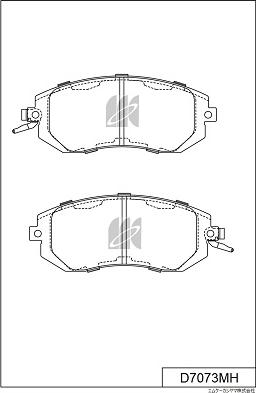 MK Kashiyama D7073MH - Комплект спирачно феродо, дискови спирачки vvparts.bg