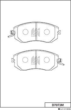 MK Kashiyama D7073M - Комплект спирачно феродо, дискови спирачки vvparts.bg