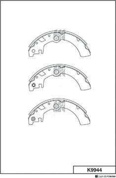 MK Kashiyama K9944 - Комплект спирачна челюст vvparts.bg