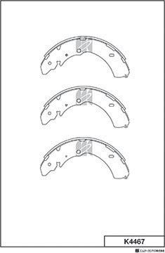 MK Kashiyama K4467 - Комплект спирачна челюст vvparts.bg