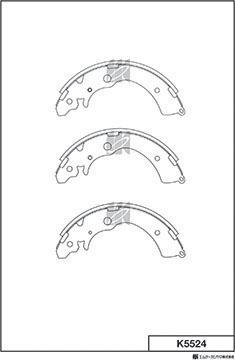 MK Kashiyama K5524 - Комплект спирачна челюст vvparts.bg
