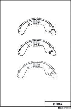 MK Kashiyama K6687 - Комплект спирачна челюст vvparts.bg