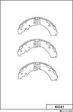 MK Kashiyama K6741 - Комплект спирачна челюст vvparts.bg