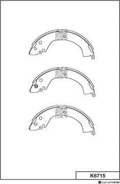 MK Kashiyama K6715 - Комплект спирачна челюст vvparts.bg