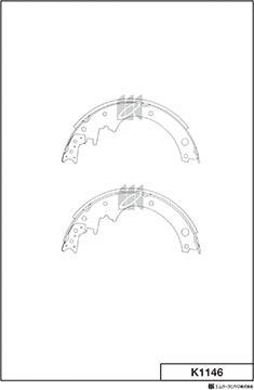 MK Kashiyama K1146 - Комплект спирачна челюст vvparts.bg